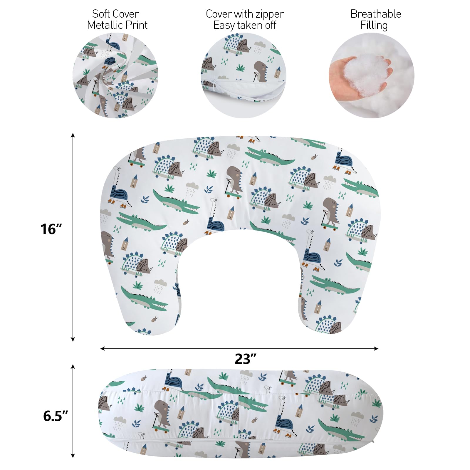 Little Grape Land pillow large support area supports comfortable feeding sessions