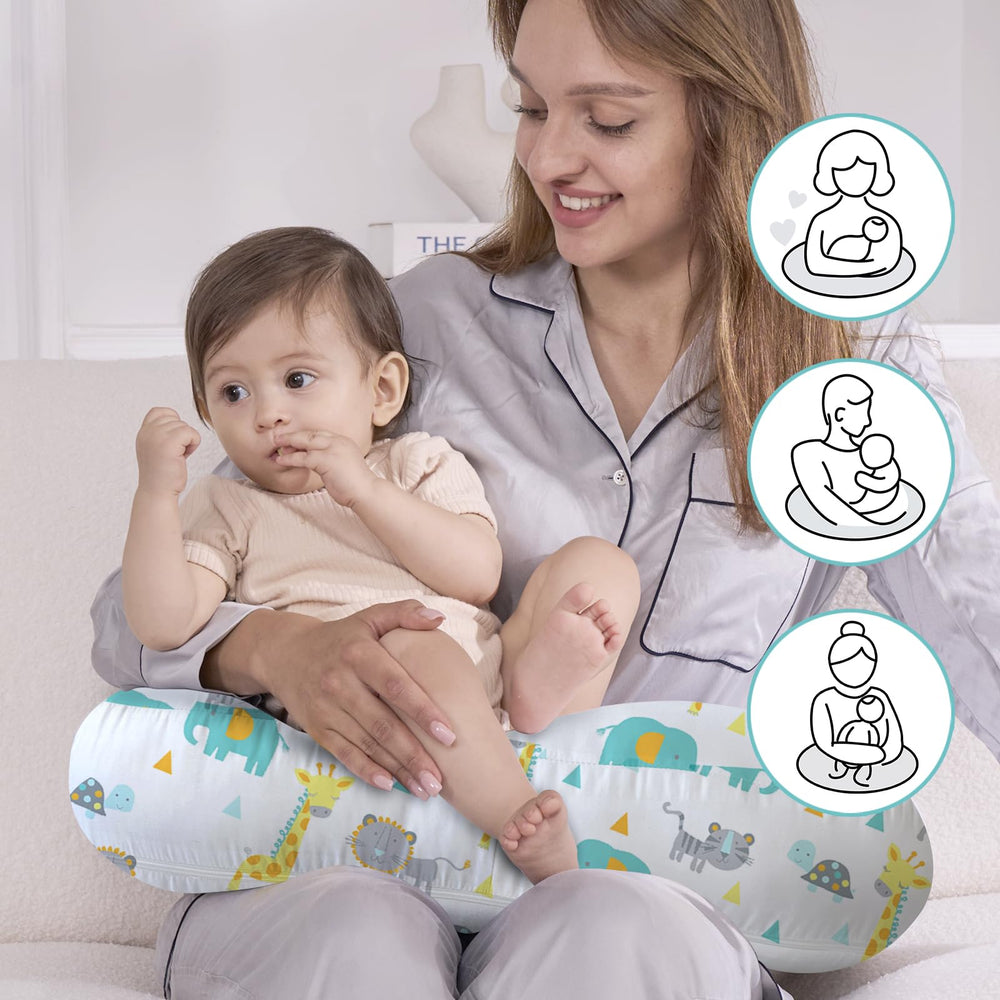 Little Grape Land nursing pillow travel-friendly setup for on-the-go feeding