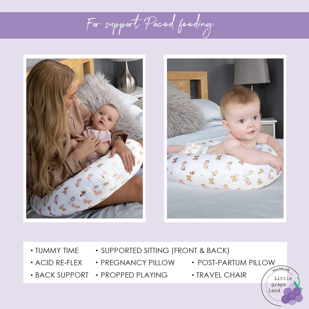 Little Grape Land nursing pillow travel-ready for on-the-go feeding