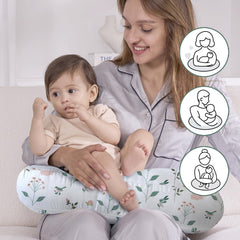 Little Grape Land nursing pillow used for tummy time and propping