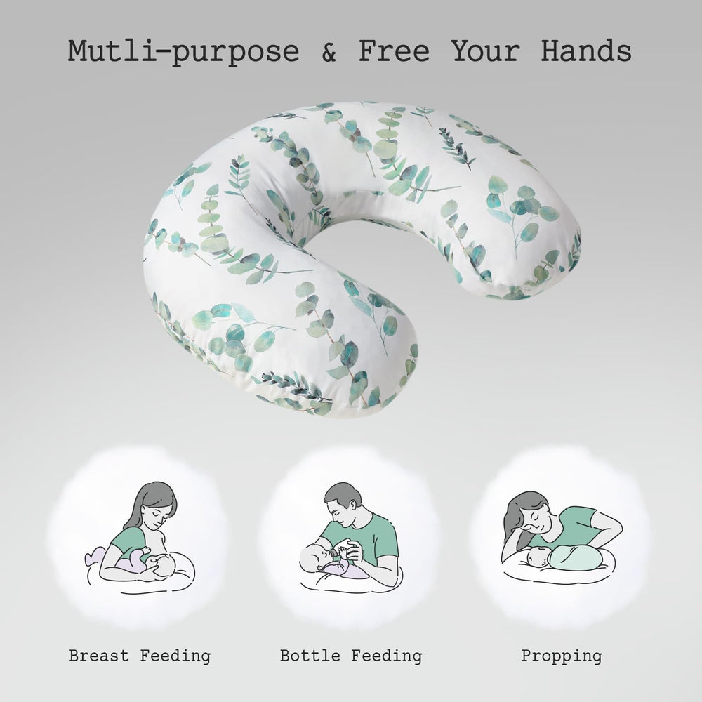 Little Grape Land nursing pillow's extra-wide surface supports comfortable, stable feeding sessions.