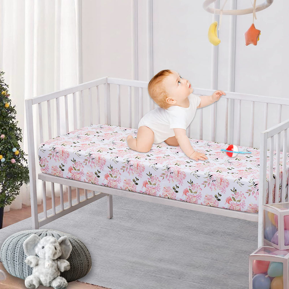 Little Grape Land pink roses two-pack sheets for easy bedding swaps.