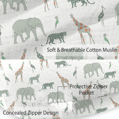 Little Grape Land soft muslin texture close-up highlighting breathable fabric