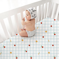 Little Grape Land toddler sheets show 8-deep-pockets for secure, snug fit