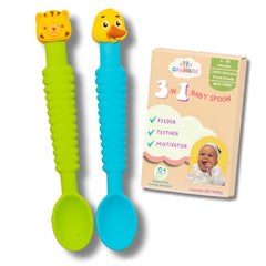 Little Grubbers duck-spoon feeding-time action supports self-feeding development.