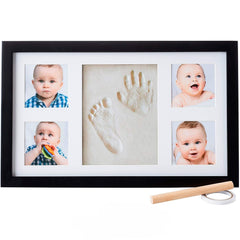 Little Hippo Baby Footprint Kit box front view, perfect gift-ready keepsake for new parents.