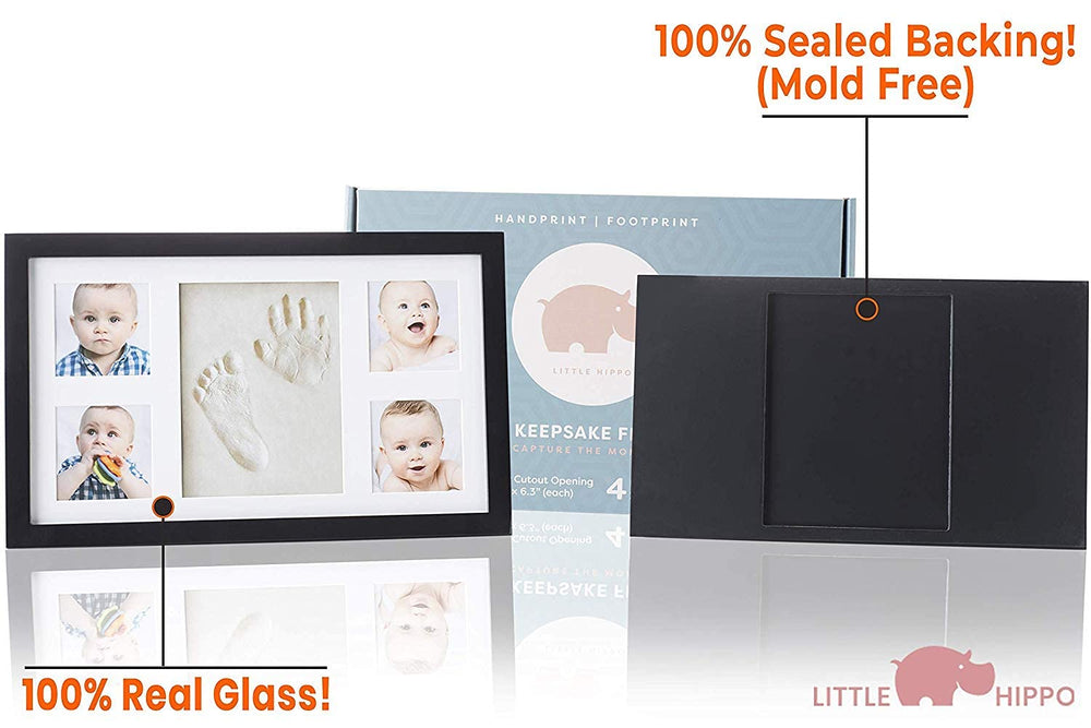 Little Hippo Wood frame front with fog-free glass ensures clear, lasting display.
