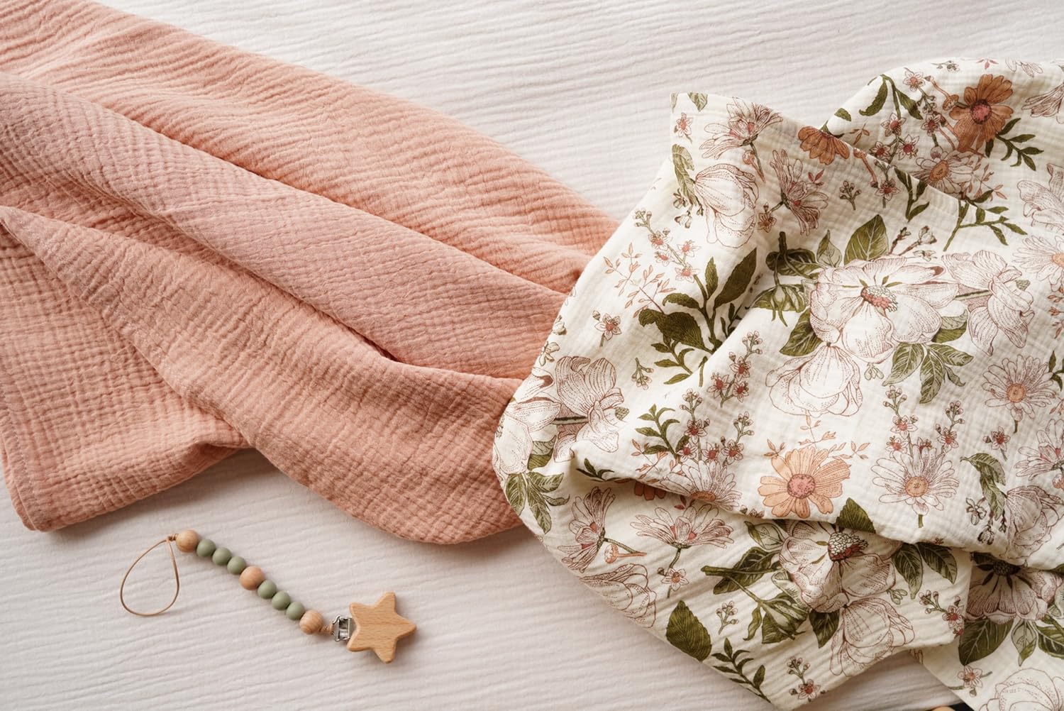 Little Jump 47x47 swaddle size; ideal for secure newborn wraps.