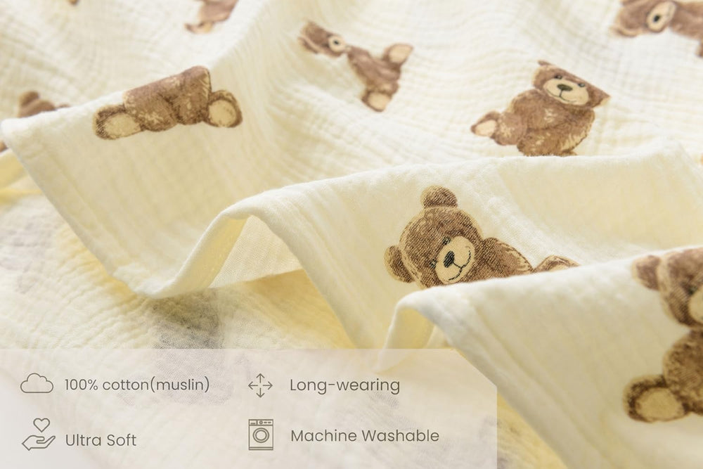 Little Jump teddy-bears design adds charming unisex style to baby space.