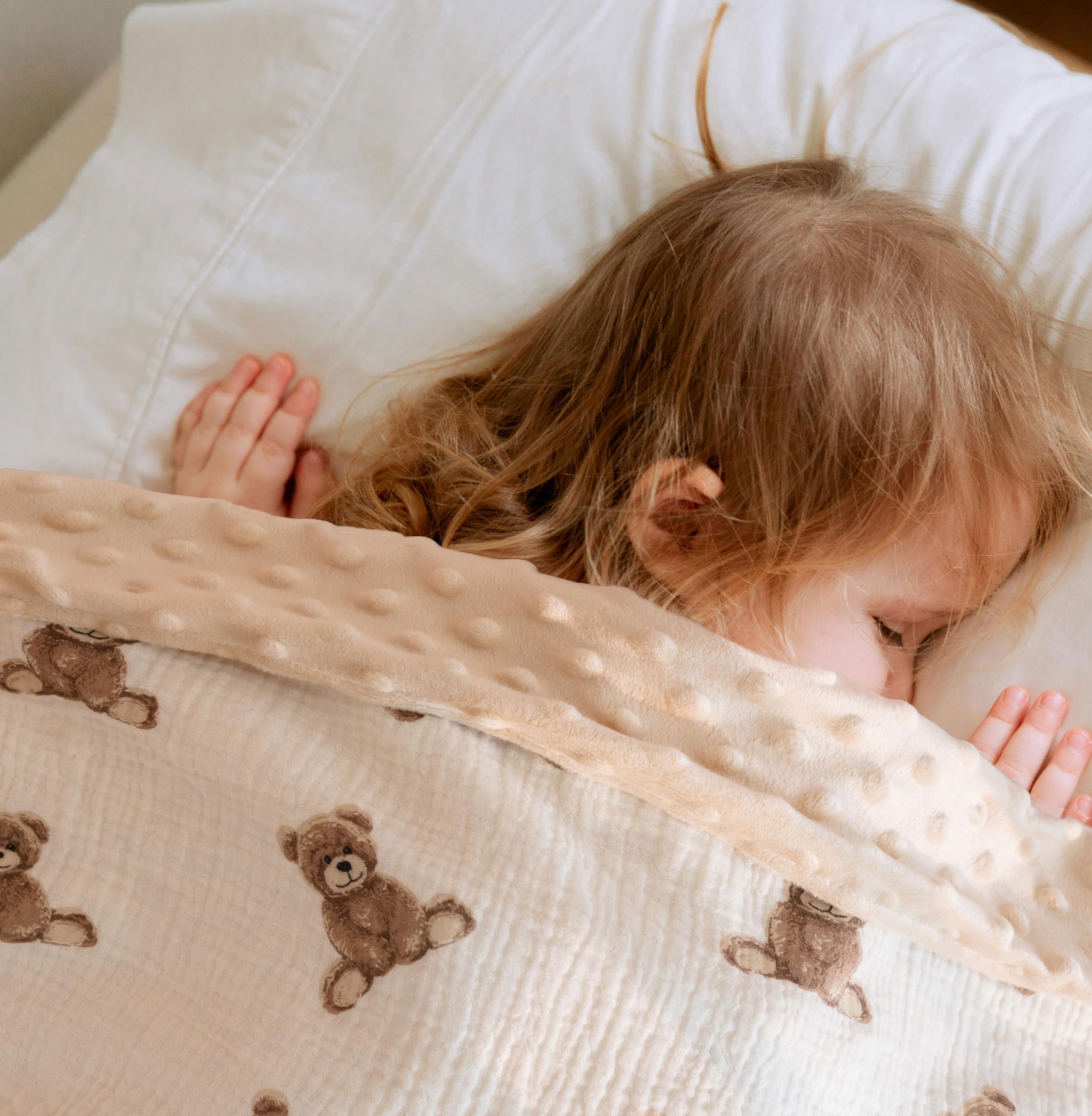 Little Jump blanket back dotted fleece adds cozy warmth for cuddles