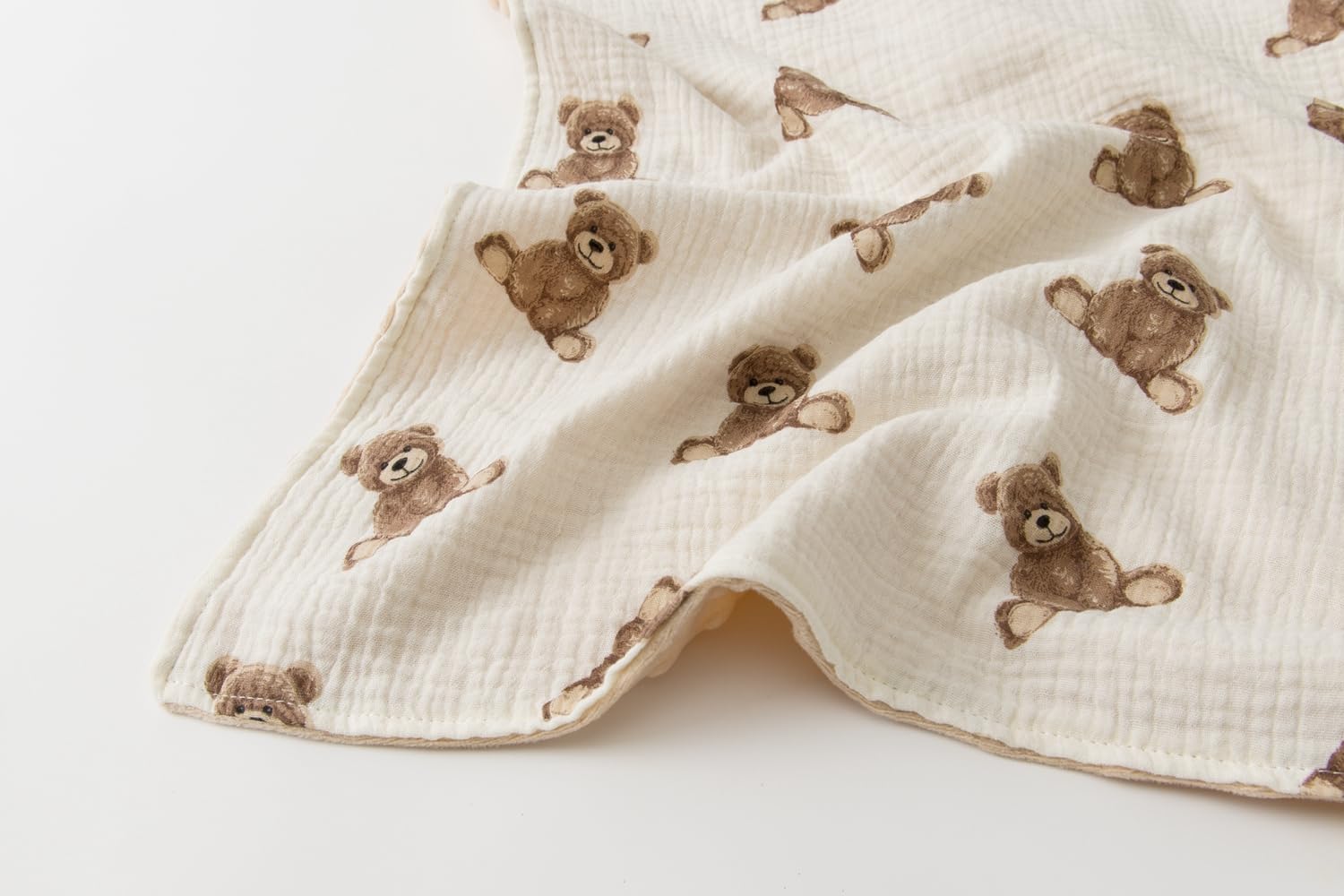 Little Jump teddy bear design blanket makes a charming newborn gift
