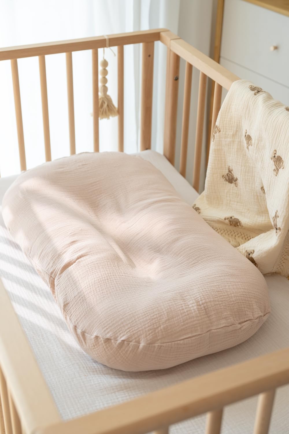 Little Jump breathable-organic-cotton closeup highlights soft texture for soothing naps