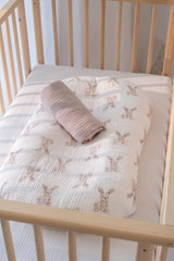 Little Jump bunny design detail showcases unisex nursery charm
