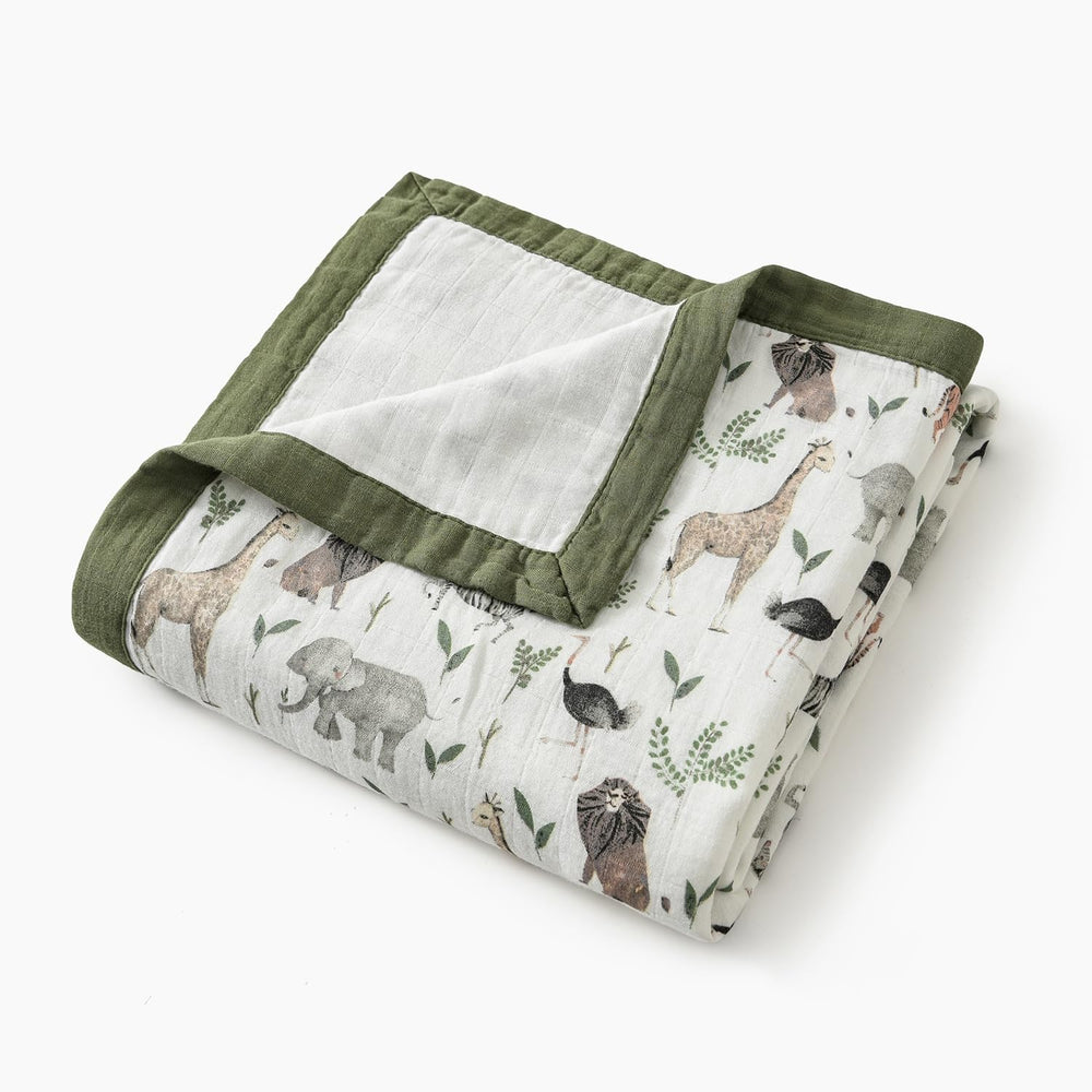 Little Jump Muslin Quilt crib bed scene with versatile all-season use