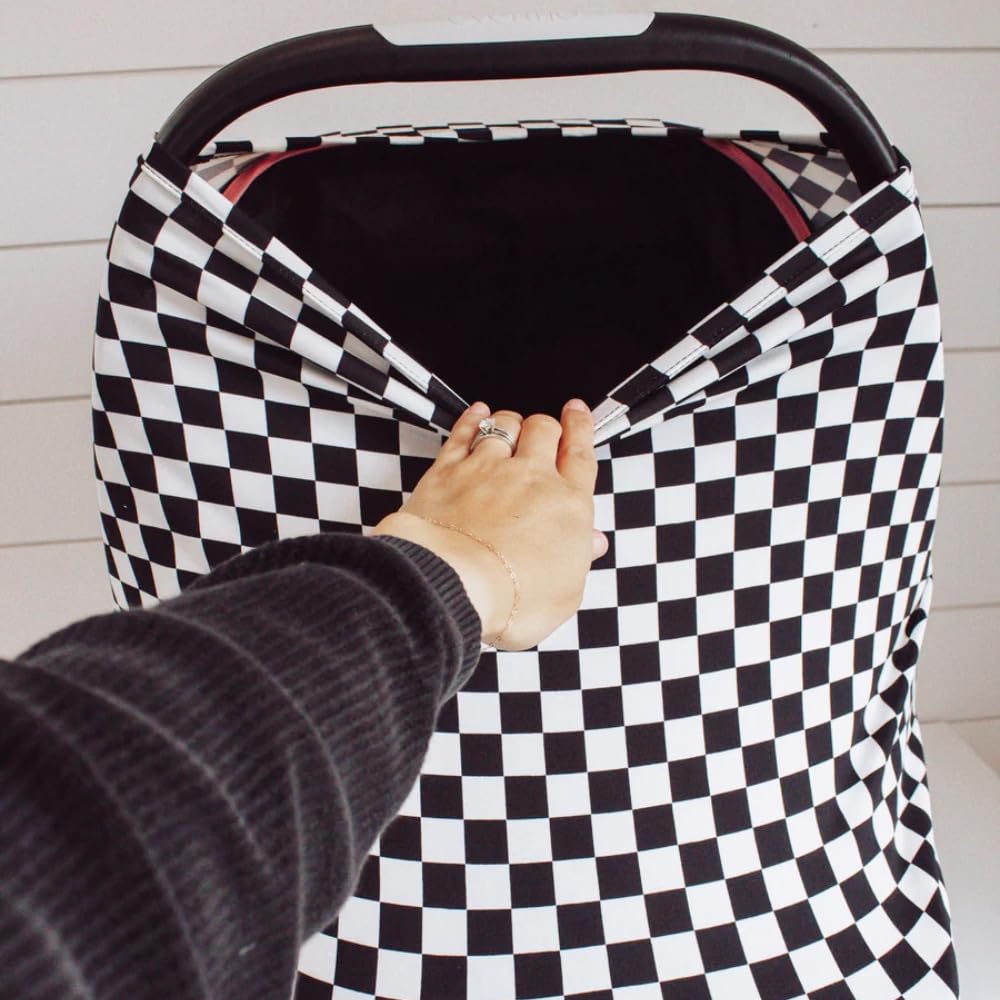 Little Jump nursing cover shows breathable fabric for comfortable feeding on the go.