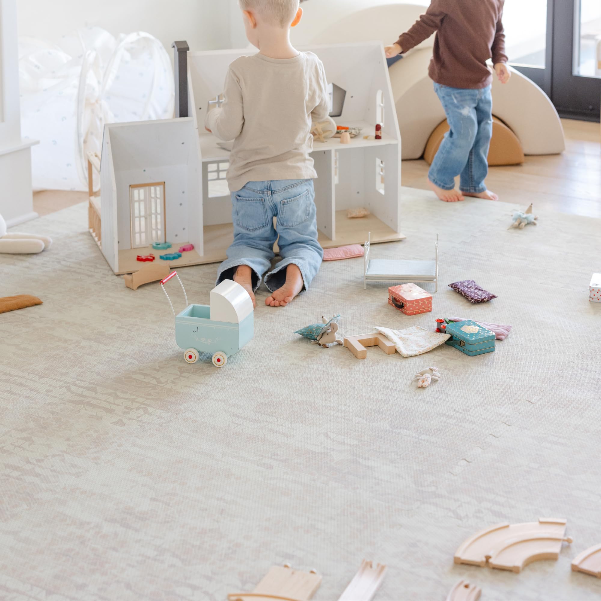 Little Landings Sandstone crawling playtime encourages safe exploration and mobility