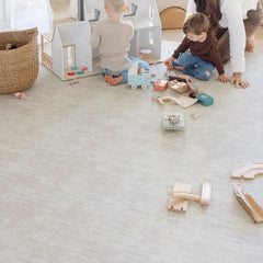Little Landings Sandstone play mat closeup of cushioned, soft tummy-time surface