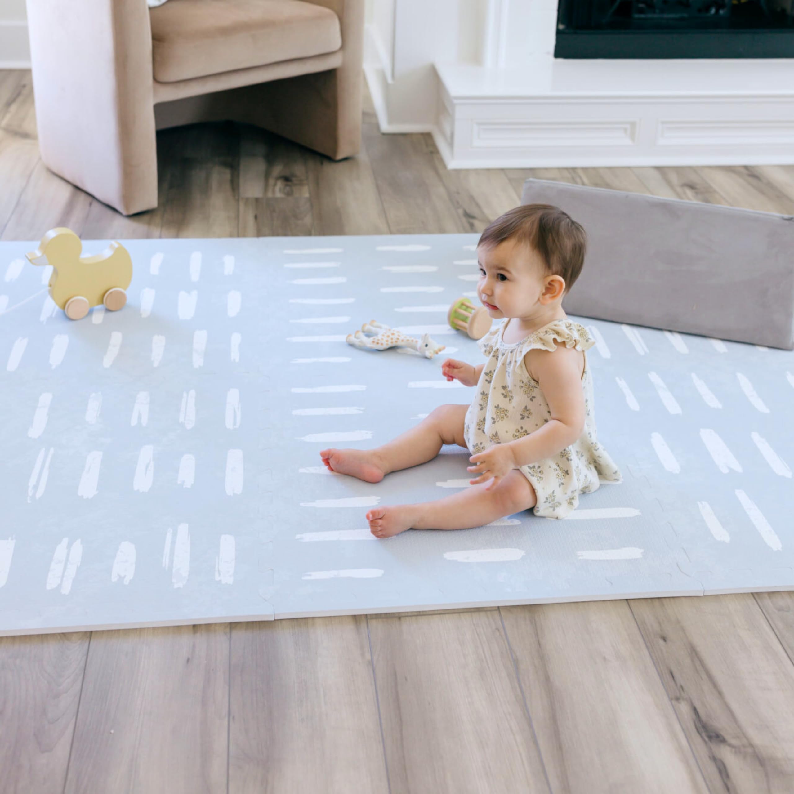 Little Landings Shoreline close-up shows hand-illustrated pattern and modern style.