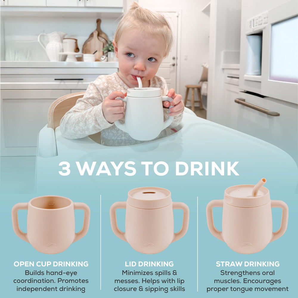Little Leaps 3-in-1 training cup sky blue BPA-free materials safe for gums