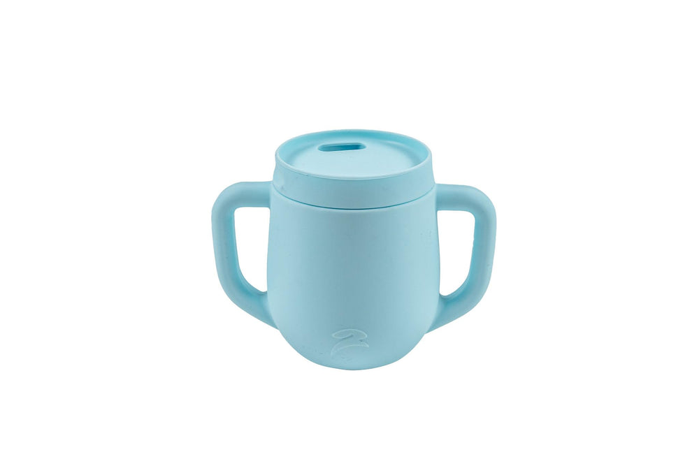Little Leaps 3-in-1 training cup sky blue lid provides spill-proof transport