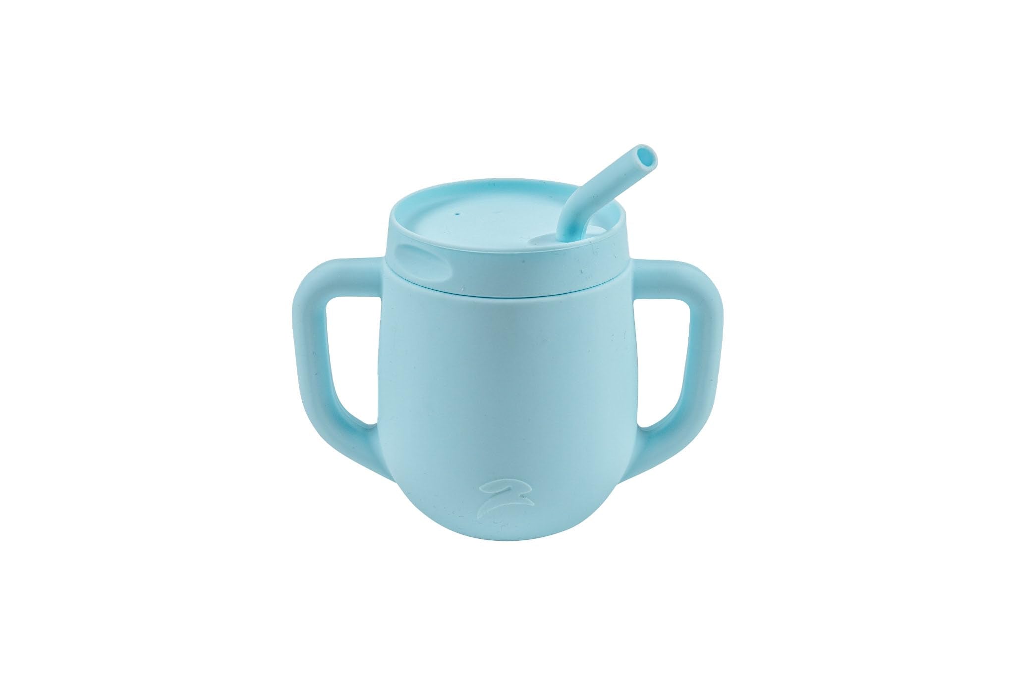 Little Leaps 3-in-1 training cup sky blue straw helps with self-feeding practice