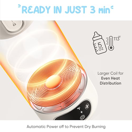 Little Love Co. bottle warmer temperature display showing precise heat control.