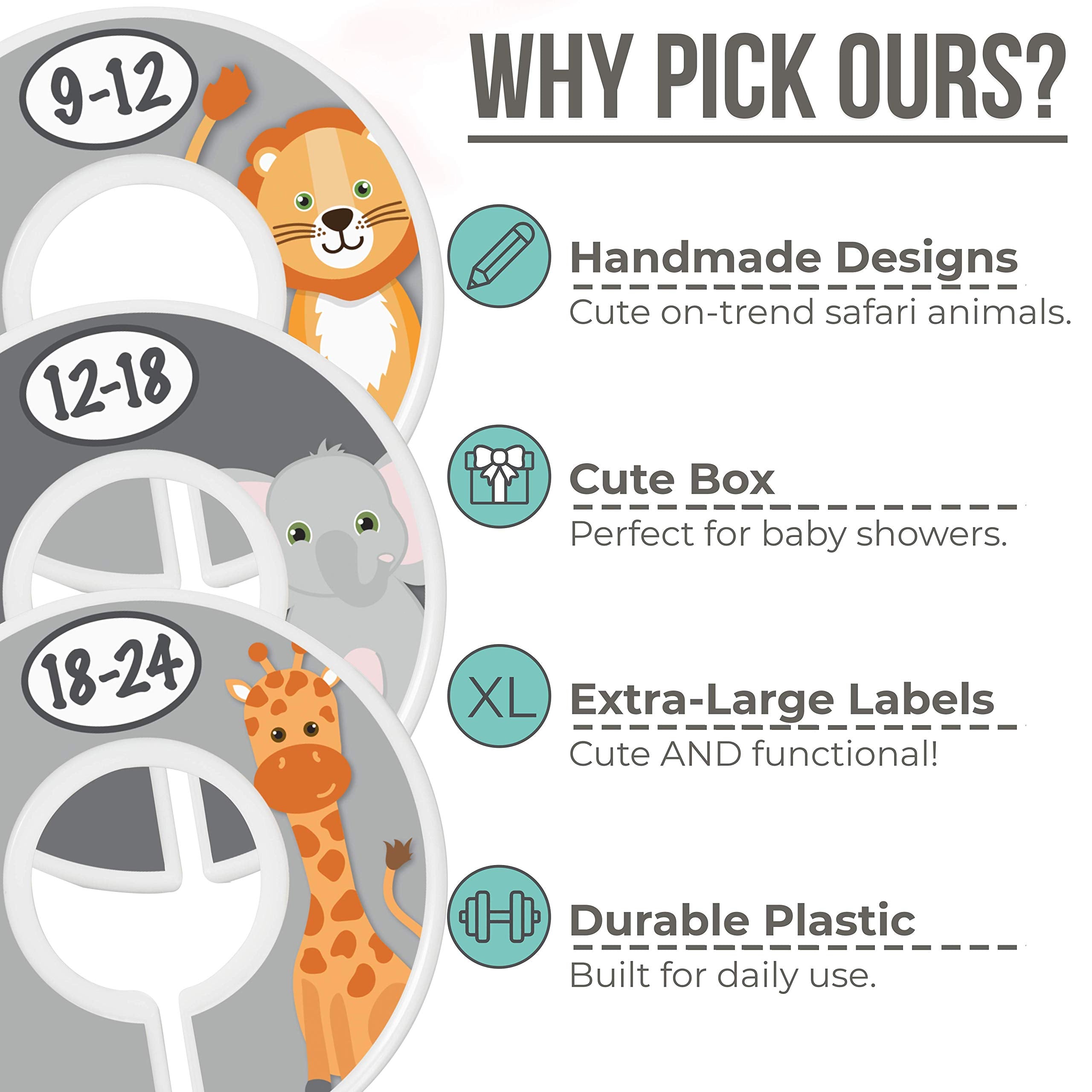 Little Miracles Safari closet divider Cheetah marks 12–18M for organized wardrobe