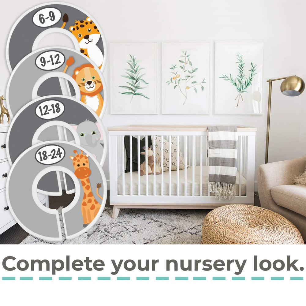 Little Miracles Safari closet divider Monkey marks 6–9M for easy outfit picks