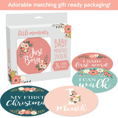 Little Moments monthly stickers matte finish for glare-free newborn portraits.