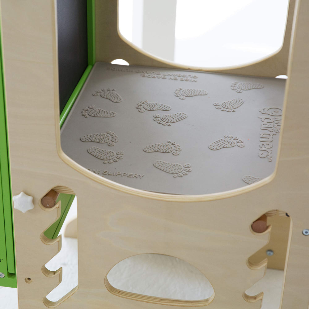 Dimensions 18 by 16.25 inches fit the square platform