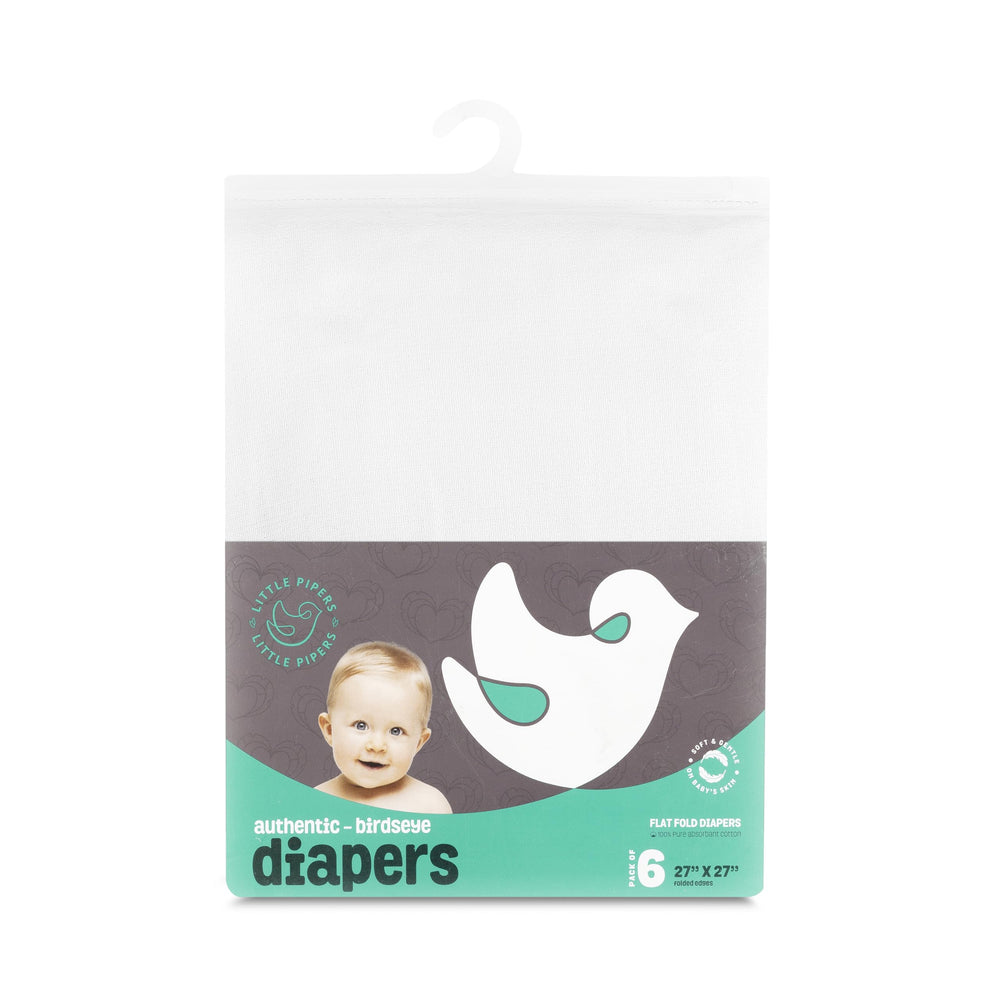 Little Pipers Deluxe birdseye diaper oat demonstrates natural tone and reliable absorption