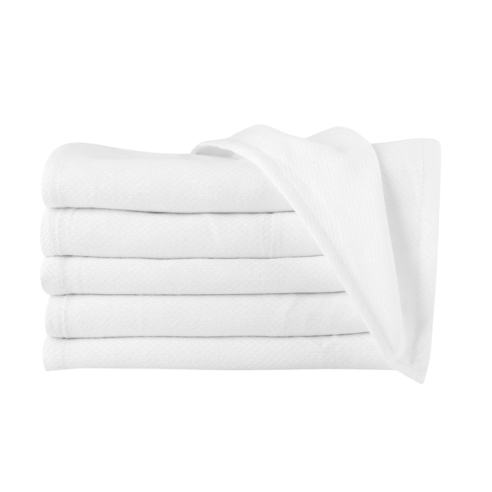 Little Pipers Deluxe birdseye diaper white shows soft cotton and 27x27 coverage for diapering