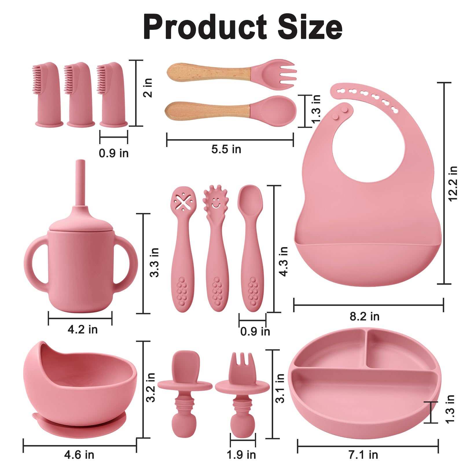 Little Rawr deep-pocket bib catches dropped food for easy cleanup.