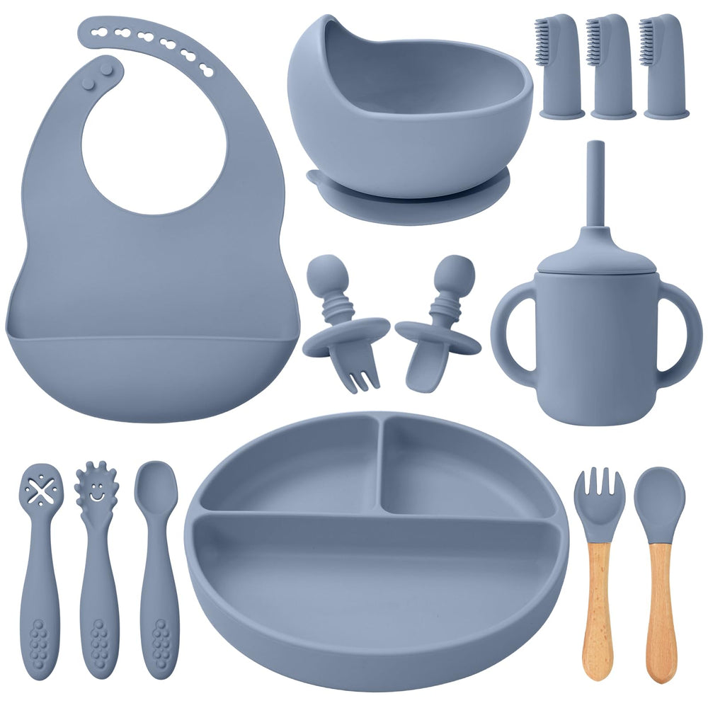 Little Rawr silicone feeding set suction plate for mess-free self-feeding