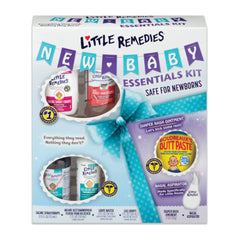 Little Remedies New Baby Essentials Kit packaging showing the complete set for newborn care
