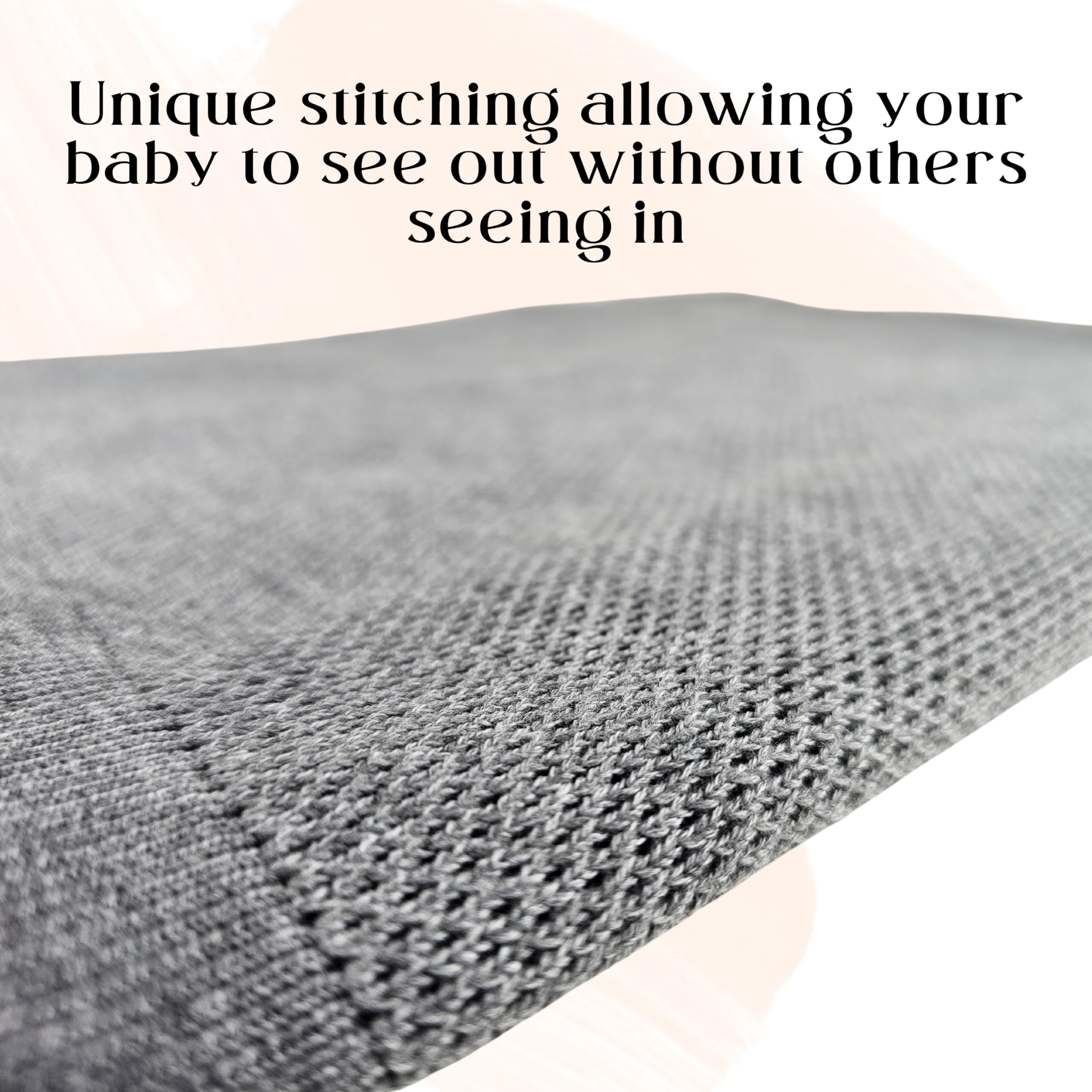 Little Rou Peekaboo Knit nursing cover lets baby see out while keeping others out.