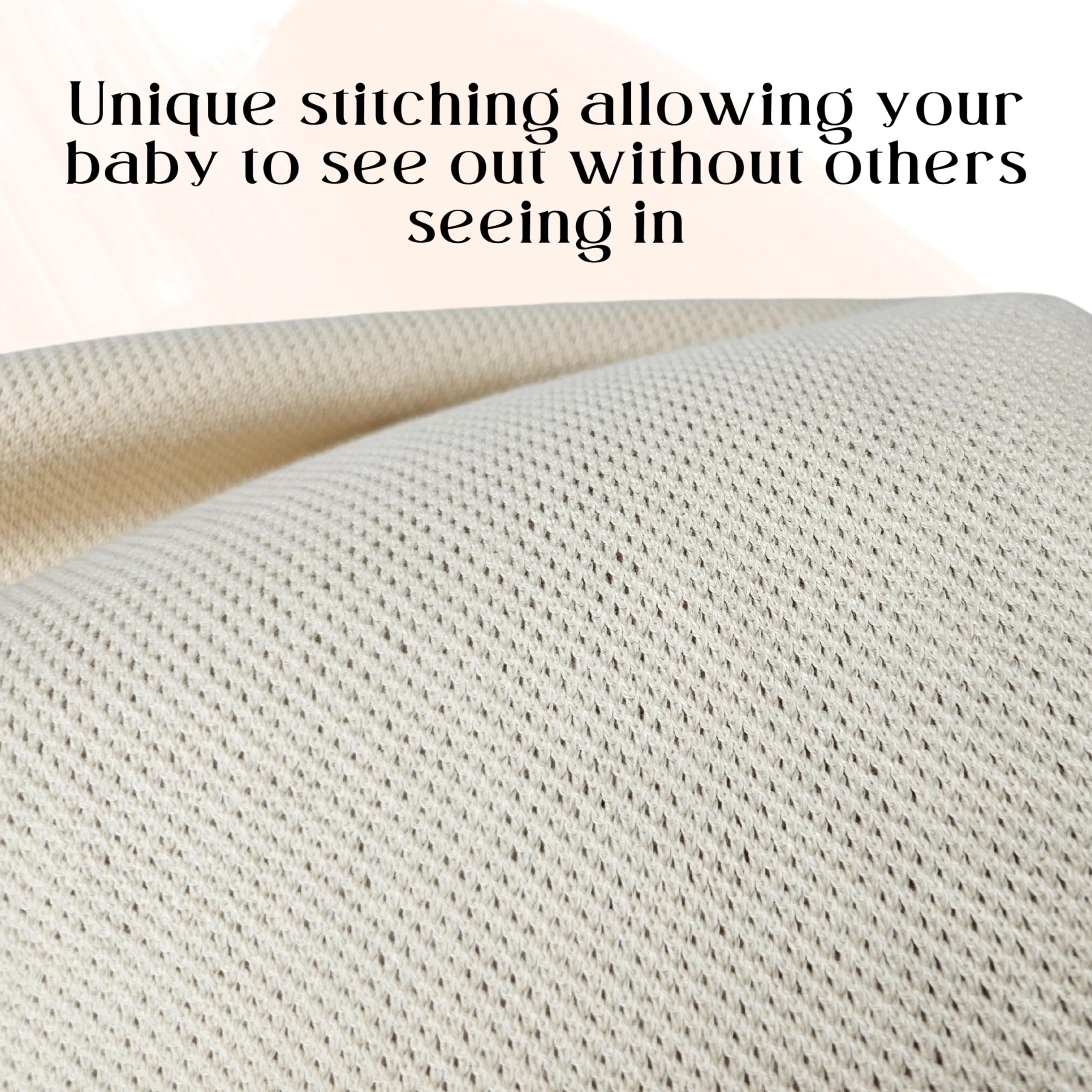 Little Rou Peekaboo Knit nursing cover organic cotton and cashmere blend feels soft on skin.