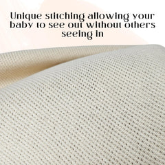 Little Rou Peekaboo Knit nursing cover organic cotton and cashmere blend feels soft on skin.