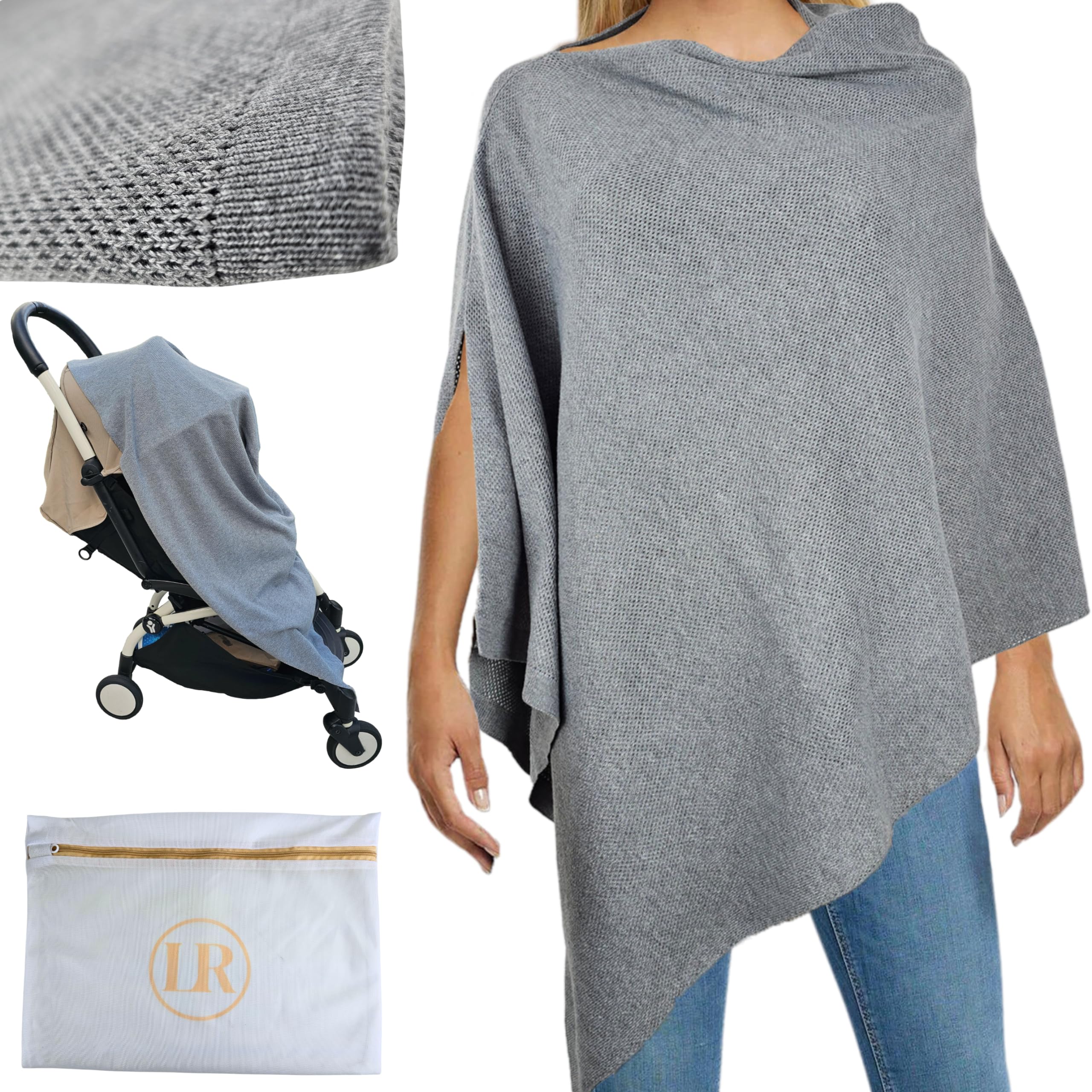 Little Rou Peekaboo Knit nursing cover privacy design for discreet feeding.