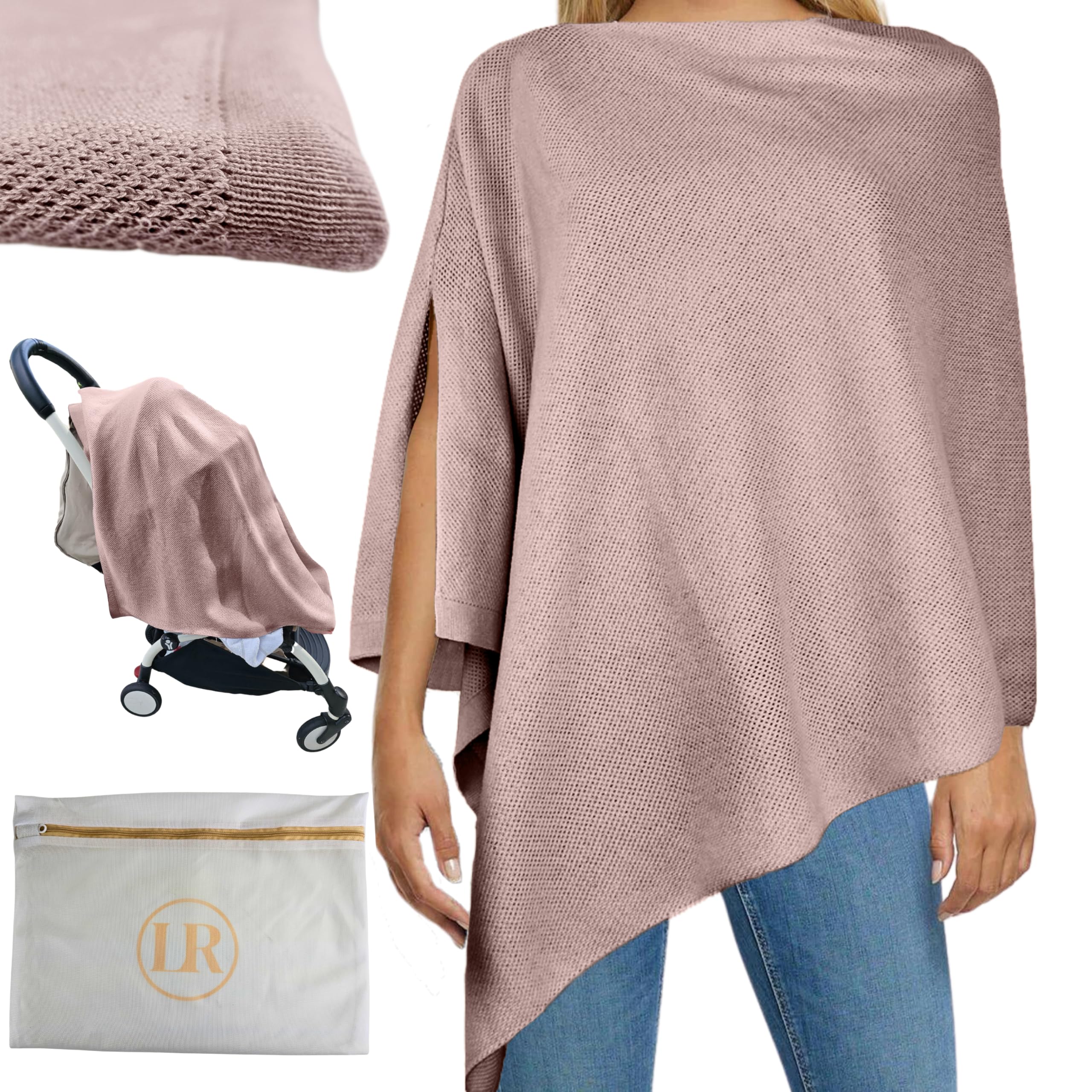 Little Rou Peekaboo nursing cover showing privacy design for discreet breastfeeding