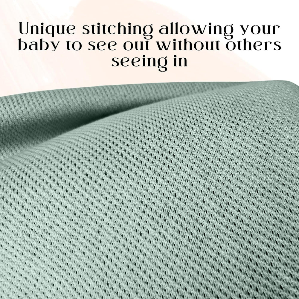 Little Rou Peekaboo nursing cover sage baby seeing-out visibility supports calm feeds