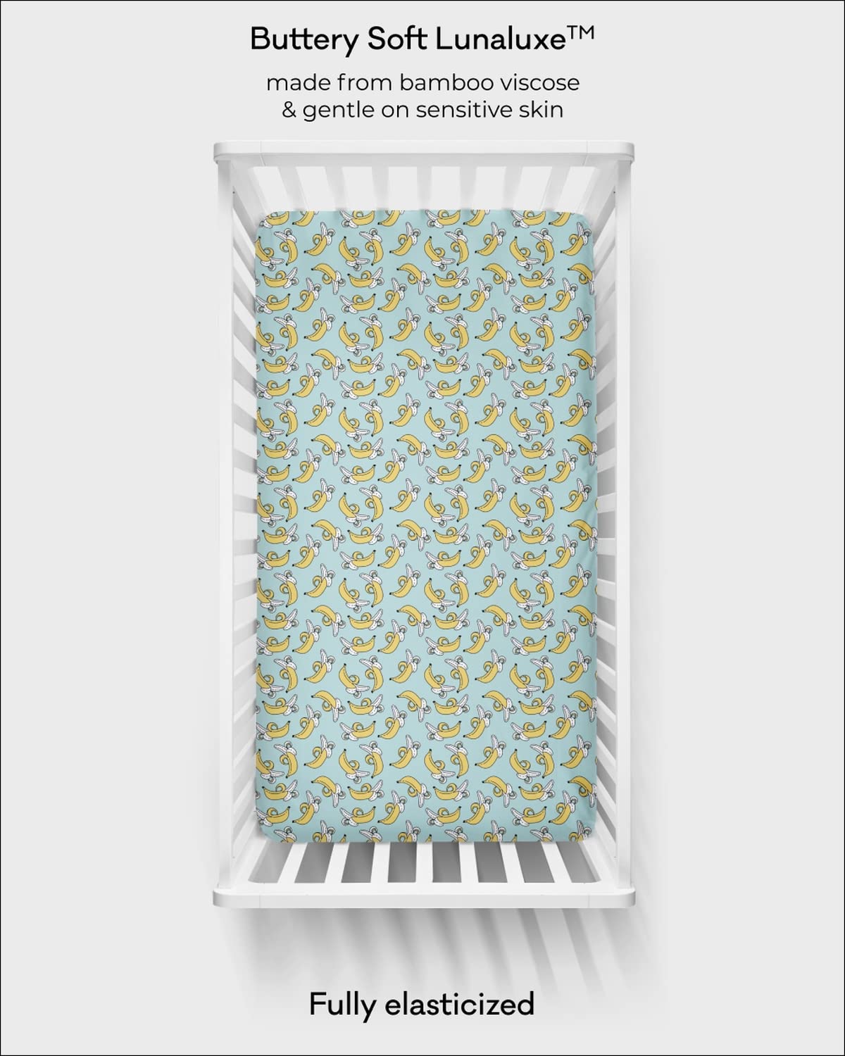 Little Sleepies elastic-band crib sheet demonstrated during dressing, easy to swap between naps