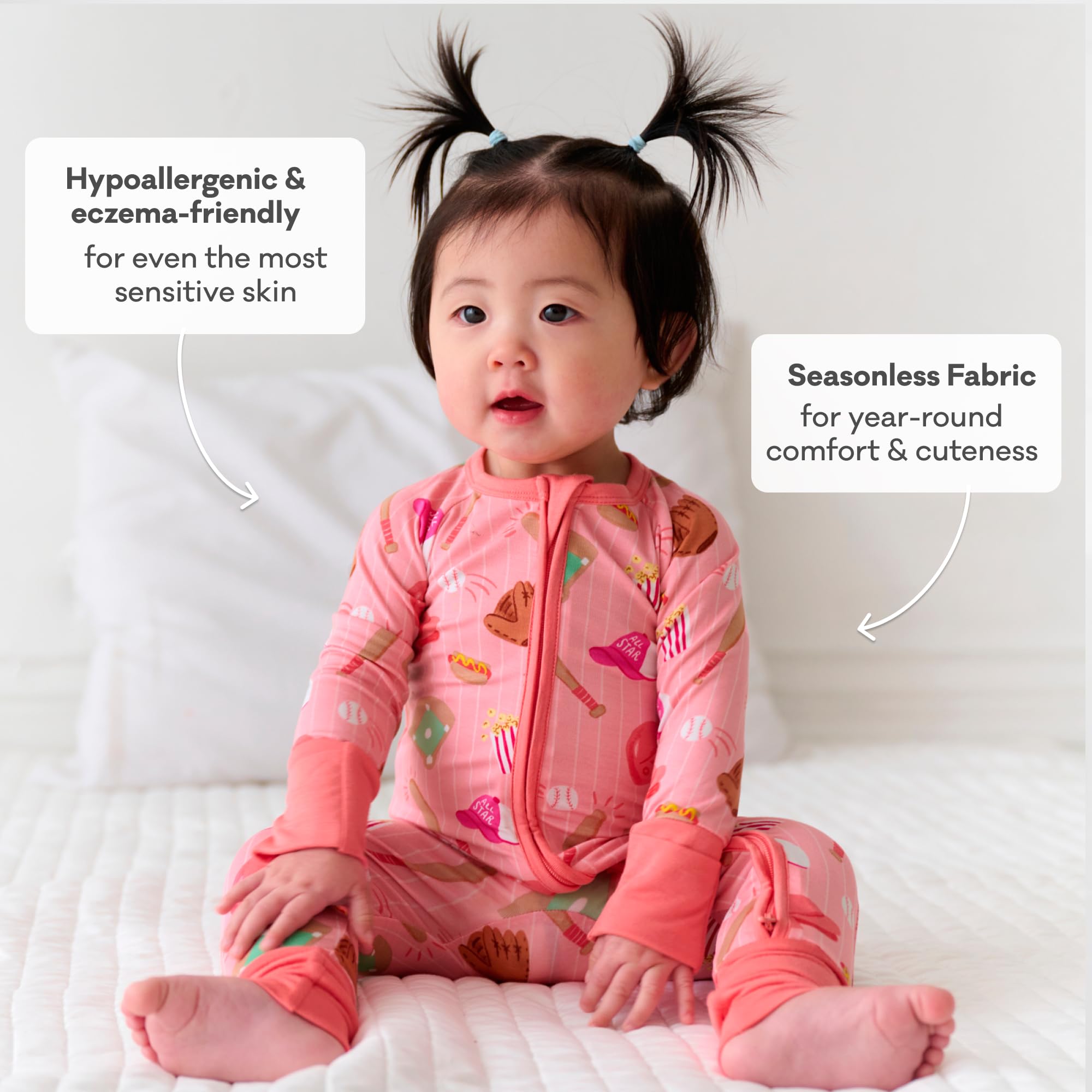 Little Sleepies Pajamas growth-fit feature for longer wear as baby grows