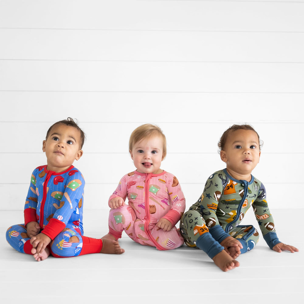 Little Sleepies Pajamas pink all-stars print on soft fabric