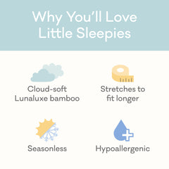 Little Sleepies Pajamas two-way zip detail for easy night-time changes
