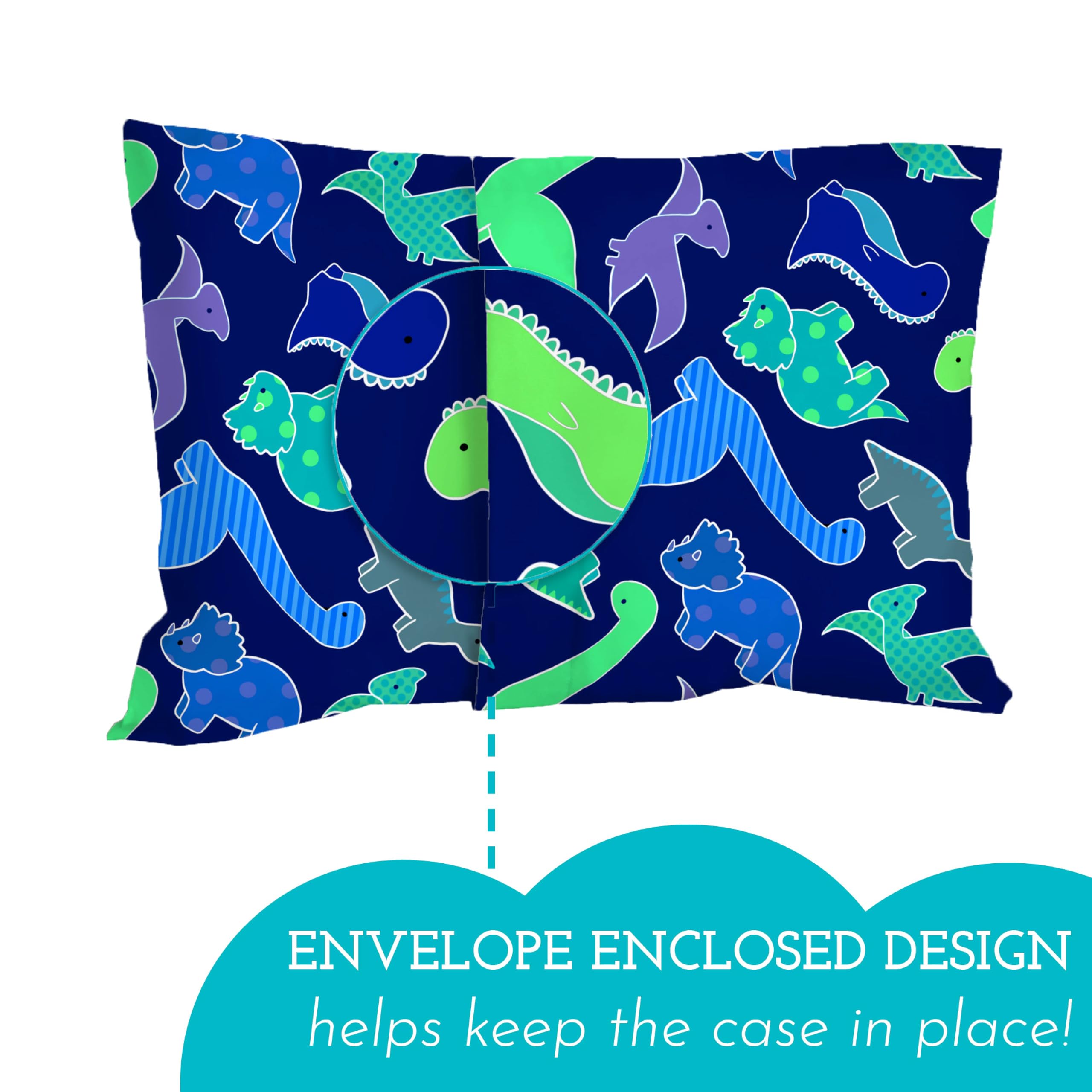 Little Sleepy Head 13x18 toddler pillow closeup with soft cotton shell for breathable comfort.