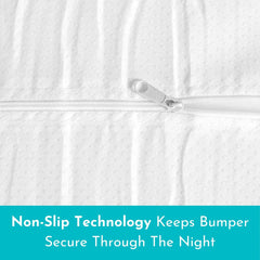 Little Sleepy Head non-slip base keeps the bumper in place all night.