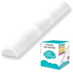 Little Sleepy Head bed bumper with soft cover keeps toddlers snug in bed.