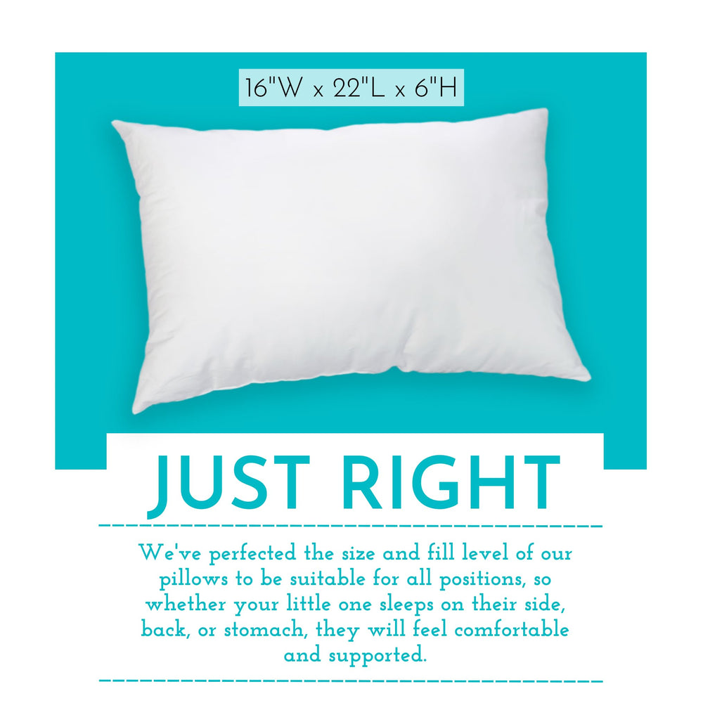 Little Sleepy Head ergonomic design provides balanced loft with neck support.