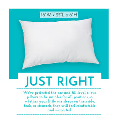 Little Sleepy Head ergonomic design provides balanced loft with neck support.